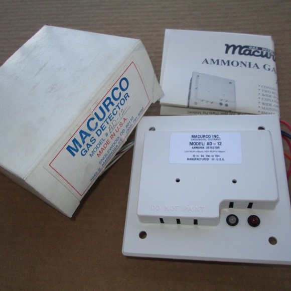 MACURCO AD-12 Fixed Gas AMMONIA Detector 12/24VAC/DC - Picture 1 of 6